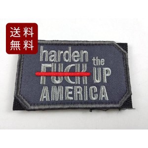 harden fuck america アメリカ パッチ ワッペン サバゲー ミリタリー 8.5cmx6cm おしゃれ 大人 付け方 おもしろ バトル サバイバルゲーム