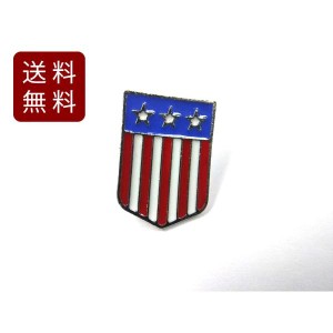 アメリカ国旗 ピンバッジ 盾形 USA 1.5cmX2.2cm ピンバッジ 留め具 バッチ おしゃれ 飾り方 使い方 付け方 バッチ バッヂ キャッチ
