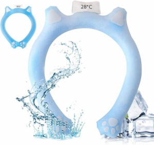 アイスネックリング 熱中症対策 PCM 28℃凍結 繰り返し使用可能 猫耳 首掛け 冷却 首ひんやりグッズ 冷却グッズ クールネックリング