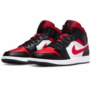 【TIME SALE】【送料無料】NIKE AIR JORDAN 1 MID black/fire red-white 554724-079 AJ1 スニーカー ブラック ファイヤー レッド ホワイ