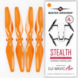 MA DJI Mavic Air用 STEALTHアップグレード・プロペラV2  5.3x3.3  (オレンジ）4本セット MA.MC05333SO4【メール便可】