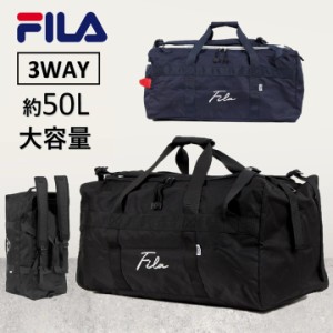 【FILA】fila フィラ ボストンバッグ 筆記体ロゴ ユニセックス  アウトドア スポーツ ゴルフ テニス ジム 通学 旅行 修学旅行 部活 フィ