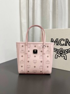 MCMベジタブルバスケットシングルショルダープリントハンドバッグ大容量トートバッグ