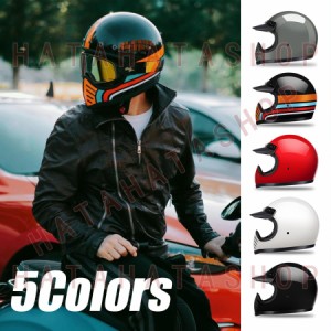 フルフェイスヘルメット ビンテージヘルメット オフロードヘルメット バイク用品 ガラス繊維 通気性良い レディース メンズ サイズM-XXL