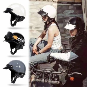 人気ポリヘル ハーフヘルメット ポリヘル 耳あて脱着可能 ポリスヘルメット セメントグレー HALF HELMET レトロハーレーハーフ半帽 半ヘ