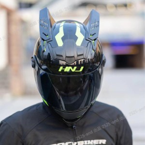 HNJ バイクヘルメット フルフェイスヘルメット ホーン付きヘルメット 人気 カップルヘルメット ジェットヘルメット男女兼用 全11色