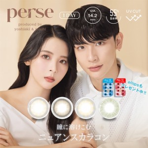 カラコン ワンデー perse 送料無料 カラコンワンデー perse 1day パース 2箱20枚 カラーコンタクトレンズ 14.2ｍｍ よしあき ミチ ぽっき