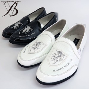 バーニヴァーノ スリッポンシューズ デッキシューズ 靴 スニーカー M L LL 白 黒 BARNI VARNO BSS-NKS5099 ビブラムソール ホワイト ブラ