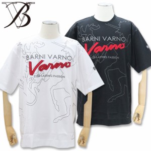 バーニヴァーノ ユニコーン VARNOロゴ 半袖Tシャツ LL サイズ 白 01 黒 09 BARNI VARNO BSS-NTH5022 ホワイト ブラック Tee