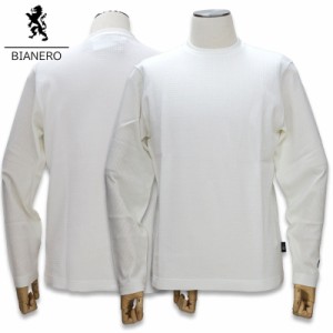 ビアネロ  長袖 丸首 ロングTシャツ 241-5172 48 L BIANERO 白 11 ワンポイント