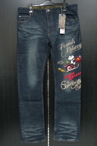 フラッグスタッフ スヌーピー刺繍5ポケットジーンズ インディゴ 402250-40 Gパン ジーパン