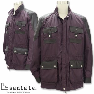 サンタフェ  キルティングジャケット LLサイズ 56413-088 50 紫 santafe 中綿 パープル 千鳥格子 セレカジ