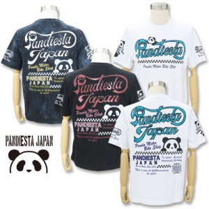 パンディエスタ 半袖Tシャツ 523602 白 000 黒 012 タイダイ 075 L XL XXL パンダ 刺? プリント アップリケ刺しゅう PANDIESTA