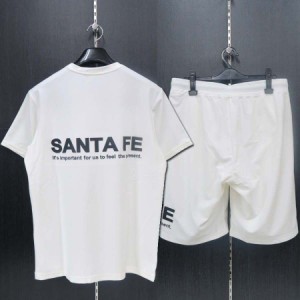 サンタフェ パイル半袖Tシャツ上下セット 48/50/52サイズ 白 81152-001 スエット スウェット ハーフパンツ