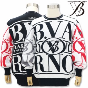 バーニヴァーノ 春物セーター Lサイズ 白 黒 赤 BARNI VARNO 新作 BSS-MSW4703 メンズ ニット 紺 ホワイト