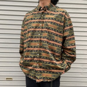 OUTDOOR LIFE コットン 総柄シャツ メンズXL 【古着】【中古】