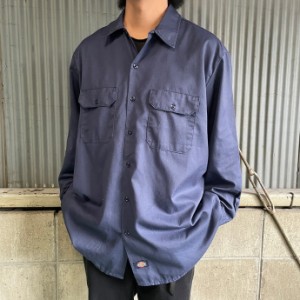 Dickies ディッキーズ 長袖 ワークシャツ メンズXL 【古着】【中古】