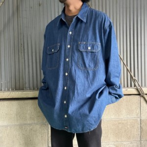 ビッグサイズ Dickies ディッキーズ 長袖 デニムシャツ メンズ3XL相当 【古着】【中古】