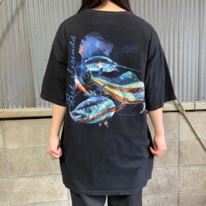 REEL LEGENDS  サカナ フィッシング バックプリント   Tシャツ メンズXL  【古着】【中古】