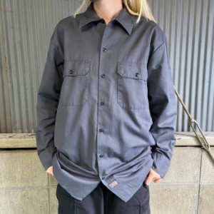 Dickies ディッキーズ 長袖 ワークシャツ メンズM 【古着】【中古】