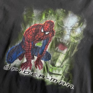 00年代 SPIDER-MAN スパイダーマン グリーンゴブリン ムービー プリントTシャツ メンズM相当 【古着】【中古】