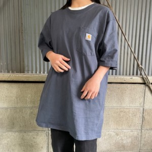 Carhartt カーハート ワンポイントロゴ ポケットTシャツ LOOSE FIT メンズL TALL 【古着】【中古】