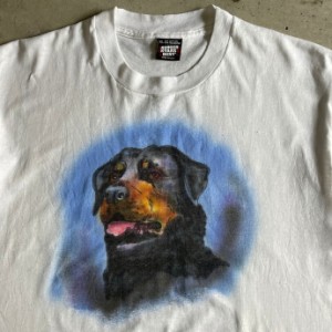 90年代 USA製 アニマル 犬 イヌ DOG アート プリントTシャツ メンズXL 【古着】【中古】