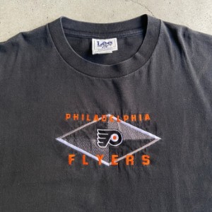 90年代 Lee SPORT リースポーツ  NHL フィラデルフィア・フライヤーズ チームロゴ刺繍  Tシャツ メンズXL 【古着】【中古】