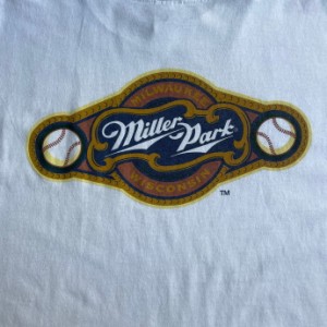 00年代 MILLER PARK 企業ロゴ アドバタイジング Tシャツ メンズXL 【古着】【中古】