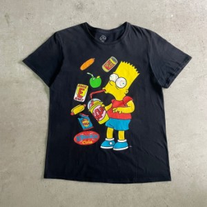 USA シンプソンズ バート プリント Tシャツ ライトブルー 半袖M ss27