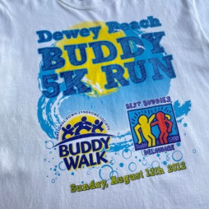 DEWEY BEACH BUDDY 5K RUN キース・ヘリング Keith Haring Best Buddies アート プリント Tシャツ メンズM 【古着】【中古】