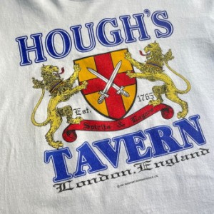 90年代 USA製 HOUGH'S TAVERN パブ 企業ロゴ  プリントTシャツ メンズM 【古着】【中古】