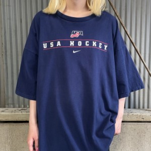 ビッグサイズ 00年代 NIKE TEAM ナイキ ”USA HOCKEY” ロゴプリントTシャツ メンズ2XL 【古着】【中古】