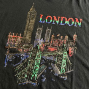 90年代 LONDON ロンドン スーベニア アート プリント Tシャツ メンズXL相当 【古着】【中古】
