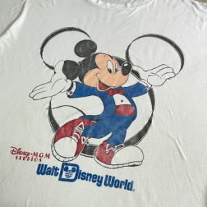スーパービッグサイズ 80年代 DISNEY MGM STUDIO ミッキーマウス Tシャツ キャラクタープリントTシャツ ワンピース メンズ6XL相当 レディ