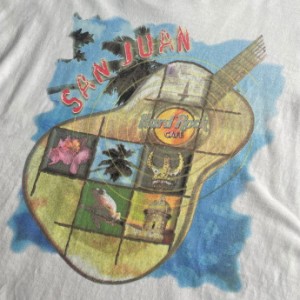 90年代 USA製 HARD ROCK CAFE SAN JUAN ハードロックカフェ サンフアン 企業系 バックプリントTシャツ メンズXL 【古着】【中古】