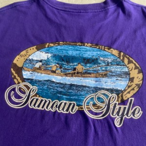90年代 SAMOAN STYLE バックプリント Tシャツ メンズL 【古着】【中古】