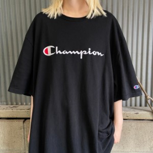 スーパービッグサイズ Champion チャンピオン フロント ロゴ刺繍 Tシャツ メンズ3XL 【古着】【中古】