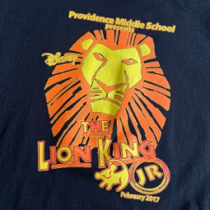 DISNEY ディズニー LION KING JR ライオンキング カレッジ ミュージカル プリントTシャツ  メンズM 【古着】【中古】