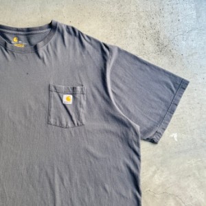 スーパービッグサイズ Carhartt カーハート ORIGINAL FIT ポケットTシャツ ブラック メンズ4XL 【古着】【中古】