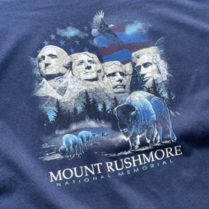 スーパービッグサイズ mount rushmore ラシュモア山国立記念公園 スーベニア プリントTシャツ メンズ4XL 【古着】【中古】