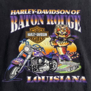 ビッグサイズ 00年代 Harley-Davidson ハーレーダビッドソン BATON  ROUGE LOUISIANA 両面プリント Tシャツ メンズ2XL相当 【古着】【中