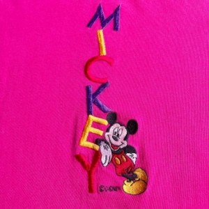 90年代 Disney ミッキーマウス キャラクター 刺繍 Tシャツ メンズL レディース 【古着】【中古】