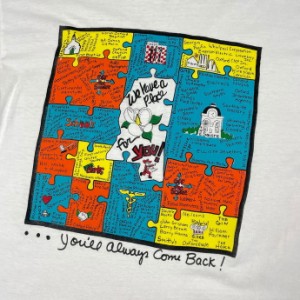 90年代 USA製 OXFORD MISSISSIPPI  アート スーベニア プリントTシャツ メンズL 【古着】【中古】