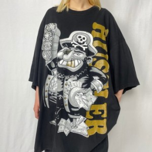 スーパービッグサイズ 海賊 ラメ ラインストーン プリント Tシャツ メンズ3XL 【古着】【中古】