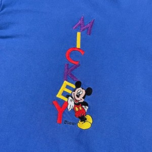 90年代 Disney ミッキーマウス キャラクター 刺繍 Tシャツ メンズXL相当 レディース 【古着】【中古】