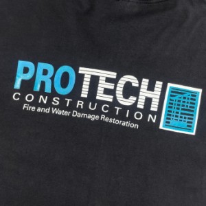 90年代 PROTECH 企業ロゴ バックプリントTシャツ  メンズXL 【古着】【中古】