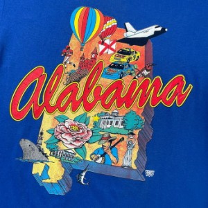 80年代〜90年代  USA ALABAMA スーベニアプリントTシャツ メンズL 【古着】【中古】