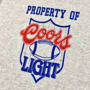 90年代 Coors LIGHT クアーズ ビール 企業ロゴ アドバタイジングTシャツ メンズL相当 【古着】【中古】