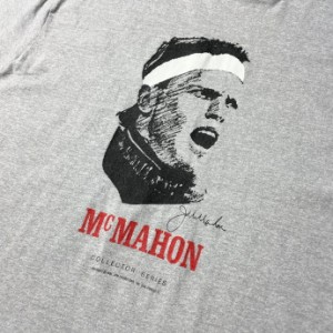 80年代 NFL Jim McMahon ジム・マクマーン アメフト 人物 アート プリントTシャツ メンズL相当 【古着】【中古】